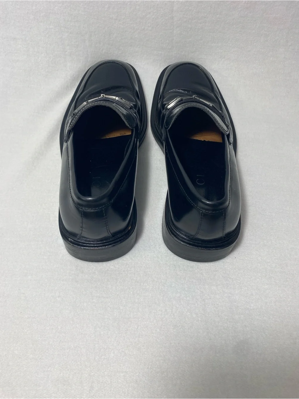 GUCCI Men’s Vintage Black Leather Horse-Bit Loafers ITALY Size 8.5D